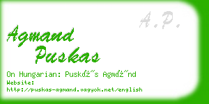 agmand puskas business card